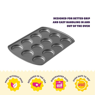 12 Cavity Muffin Top Non Stick Pan