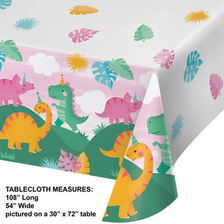 Girl Dinosaur Tablecover