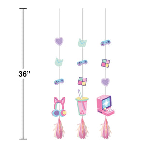 Girl Gamer Birthday Hanging Decor