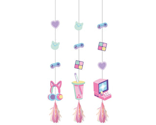 Girl Gamer Birthday Hanging Decor