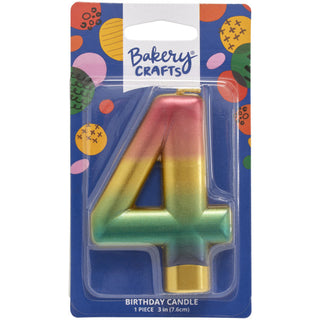 Rainbow Metallic Candle # 4
