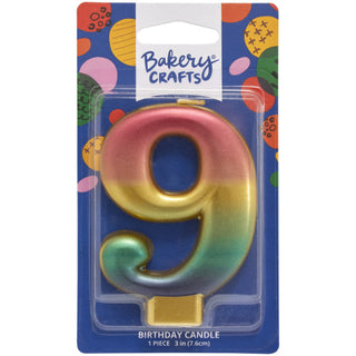 Rainbow Metallic Candle # 9