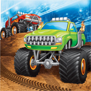 Monster Truck Rally Beverage Napkins