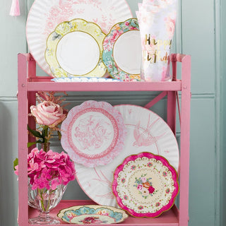 Vintage Tea Party Dessert Plates