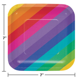 Rainbow Party Dessert Plates