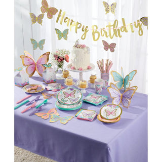 Pastel Butterfly Balloon Shape