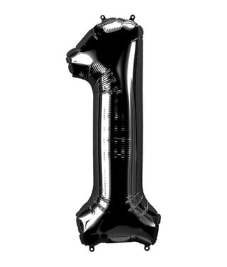 Black # 1 Shape Balloon