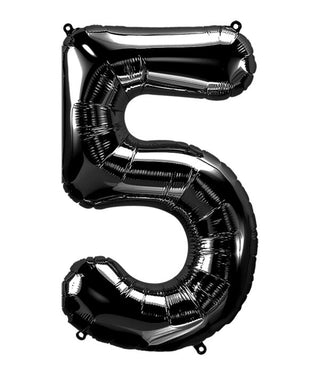 Black # 5 Shape Balloon