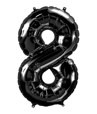 Black # 8 Shape Balloon