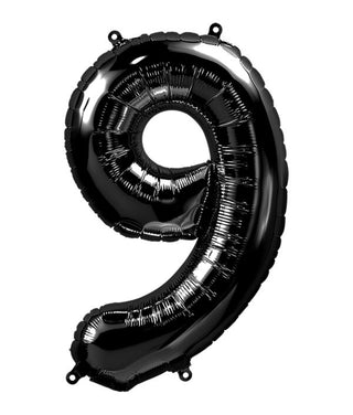 Black # 9 Shape Balloon