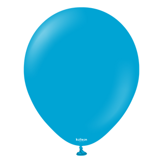 Kalisan Caribbean Blue Latex Balloons 12 inch 50 Pack