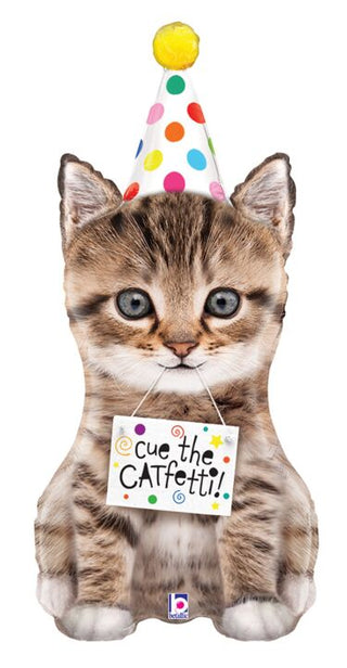 Catfetti Cat Shape Mylar Balloon