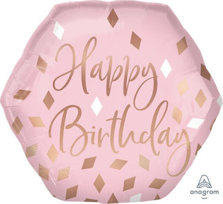 Blush Birthday Shape Balloon