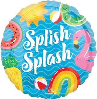 Splish Splash Pool Party Mylar Balloon