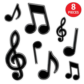 Musical Notes Peel n Place Clings