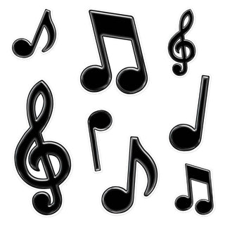 Musical Notes Peel n Place Clings