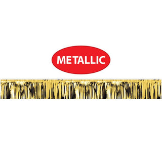 Metallic Gold Fringe Banner