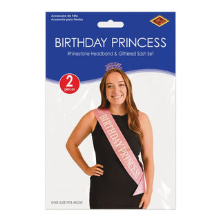 Birthday Princess Sash & Headband Set
