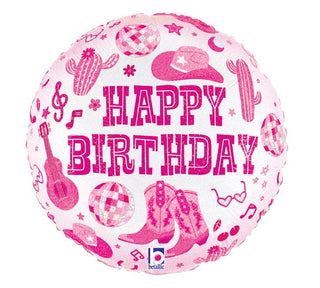 Disco Cowgirl Mylar Balloon