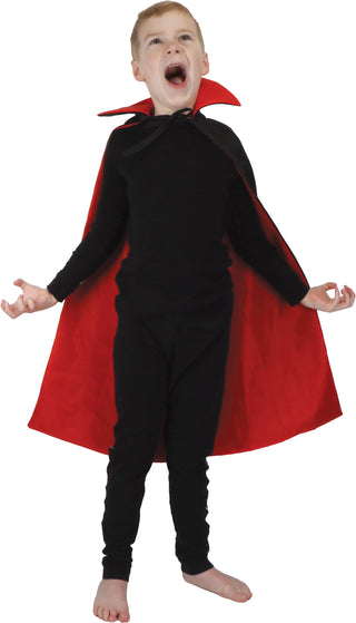 Kids Black and Red reversible cape