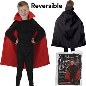 Kids Black and Red reversible cape