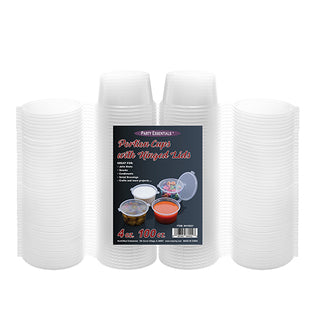 4 OZ PORTION CUP WITH HINGED LID – 100 CT.