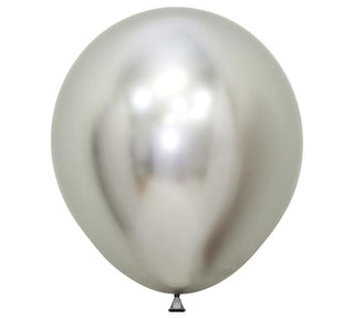 Sempertex Reflex Silver Latex Balloons 18 inch 15 Pack