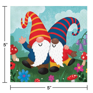 Enchanted Forest Gnomes Small Napkins