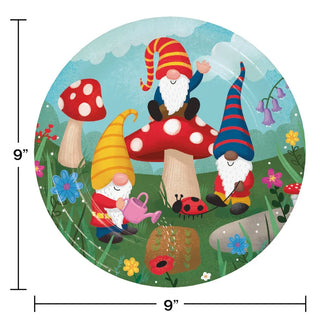 Enchanted Forest Gnomes Large Plates