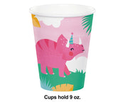 Girl Dinosaur Cups