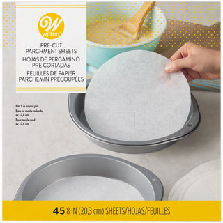 Pre-Cut Round Parchment Sheets 45 Count