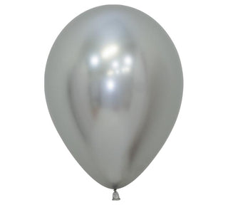 Sempertex Reflex Silver Latex Balloons 5 inch 100 Pack