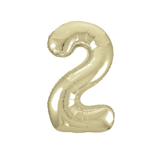 Gold Number 2 Shape Balloon