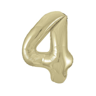 Gold Number Four Shape Balloon