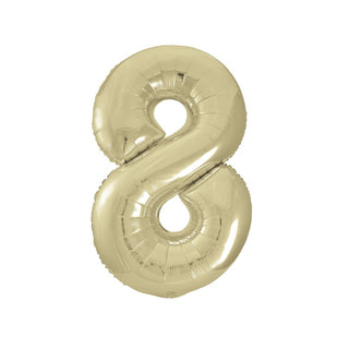 Gold Number Eight Shape Balloon