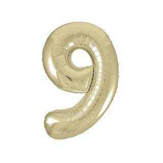 Gold Number Nine Shape Balloon