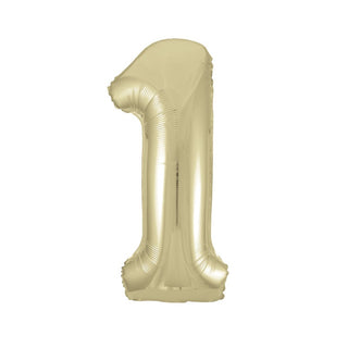 Gold Number One Shape Balloon