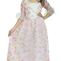 Pink Colonial Girls Costume with Cap