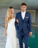 Ike Behar Indigo Blue Ultra Slim Fit Tuxedo