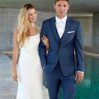 Ike Behar Indigo Blue Ultra Slim Fit Tuxedo