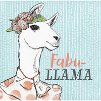 Dapper Llama - Fabu-Llama Dessert Napkins - 24 Count