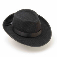 1920s Pin Striped Gangster Fedora