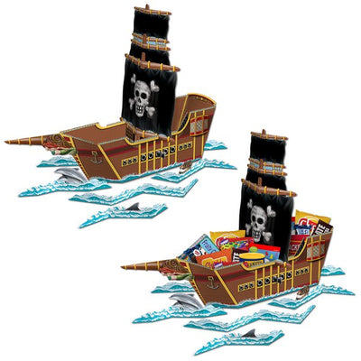 Pirate Ship 3-D Centerpiece 25.5 x 18.5