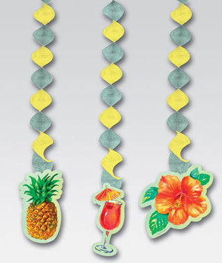 Luau Hanging Cut Outs/ Set of 3