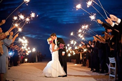 96 Piece Pack - Deluxe Wedding Sparklers- 16 Packs of 6 Sparklers/ 36