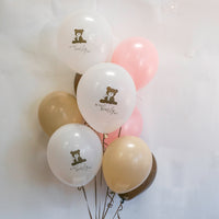 Pink We Can Bearly Wait Latex Balloon Bouquet