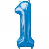 34" Mylar Balloon # 1 - Blue
