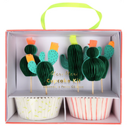 Cactus Cupcake Kit - 24 Toppers & Baking Cups