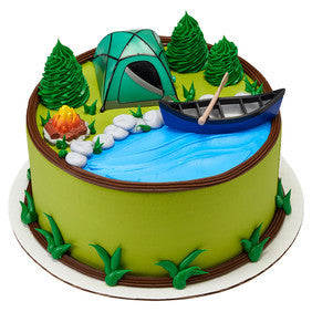 Fireside Camping and Canoe Tent Cake Topper Kit
