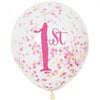 Confetti Balloons - 1st Birthday 6 count